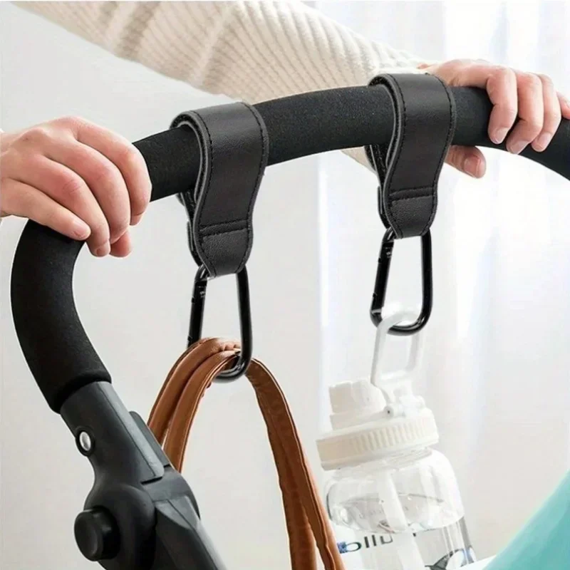 Travel Accessories For 1 Year Old - Baby Stroller Hook Fashion PU Leather
