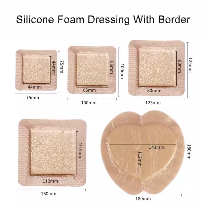 First Aid Travel Kit - 1Pcs Silicone Foam Dressing with Border