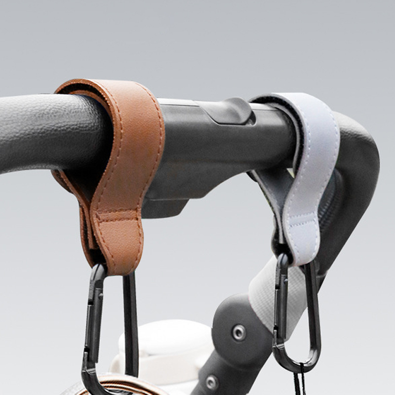 Travel Accessories For 1 Year Old - 1PCS Baby Stroller Hook PU Leather