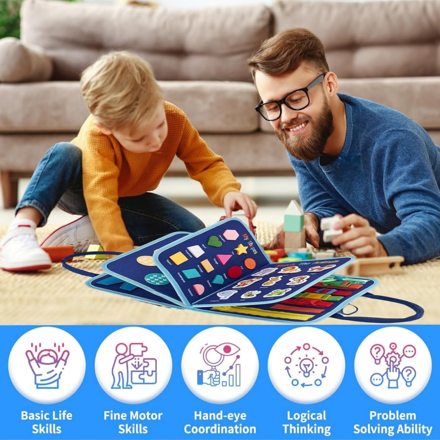 Toddler Busy Board - Montessor - Travel Accessories For Toddlers ulasan dan harga