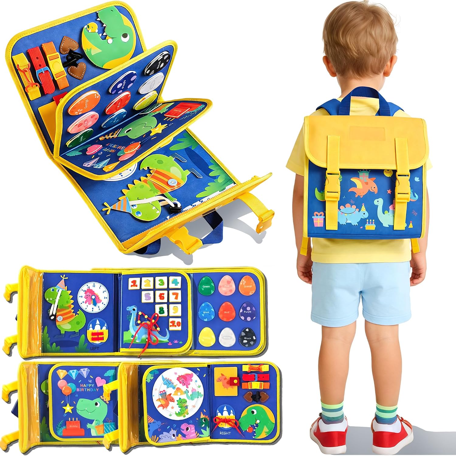 Dinosaur Toddler Busy Board Ba - Travel Accessories For Toddlers ulasan dan harga