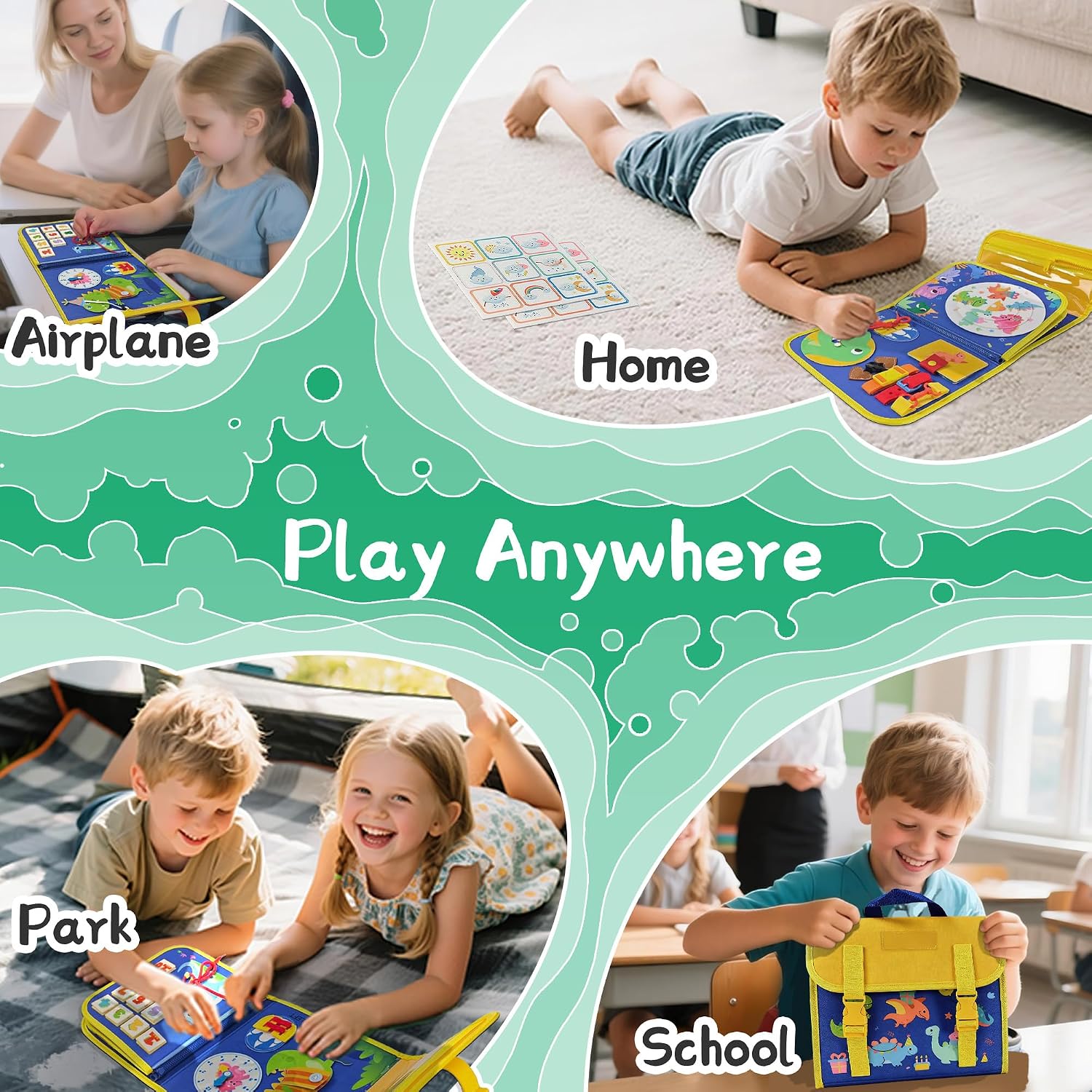 Dinosaur Toddler Busy Board Ba - Travel Accessories For Toddlers ulasan dan harga