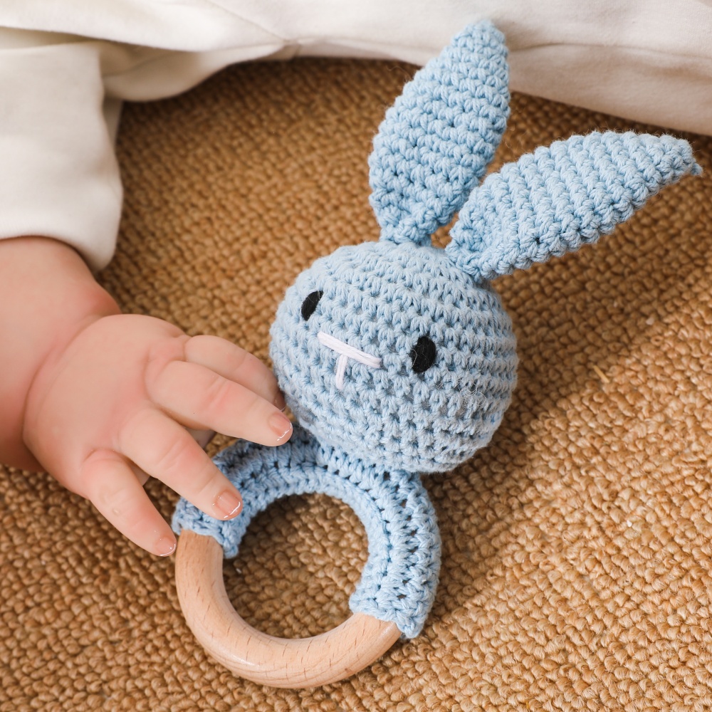 Wooden Baby Rattle Toy Handmad - Travel Accessories For 1 Year Old ulasan dan harga