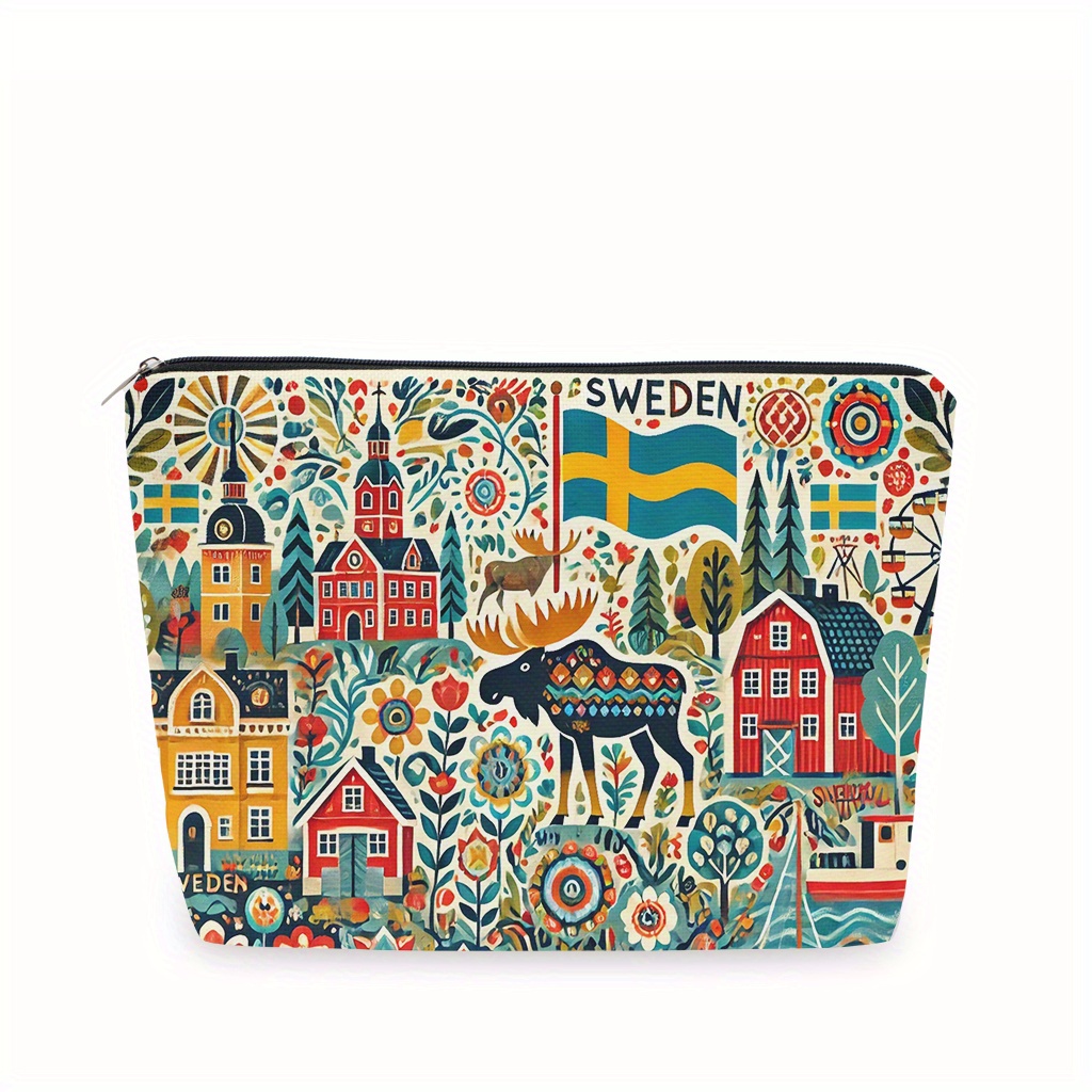 A Sweden themed makeup bag - w - Travel Accessories Jewelry ulasan dan harga