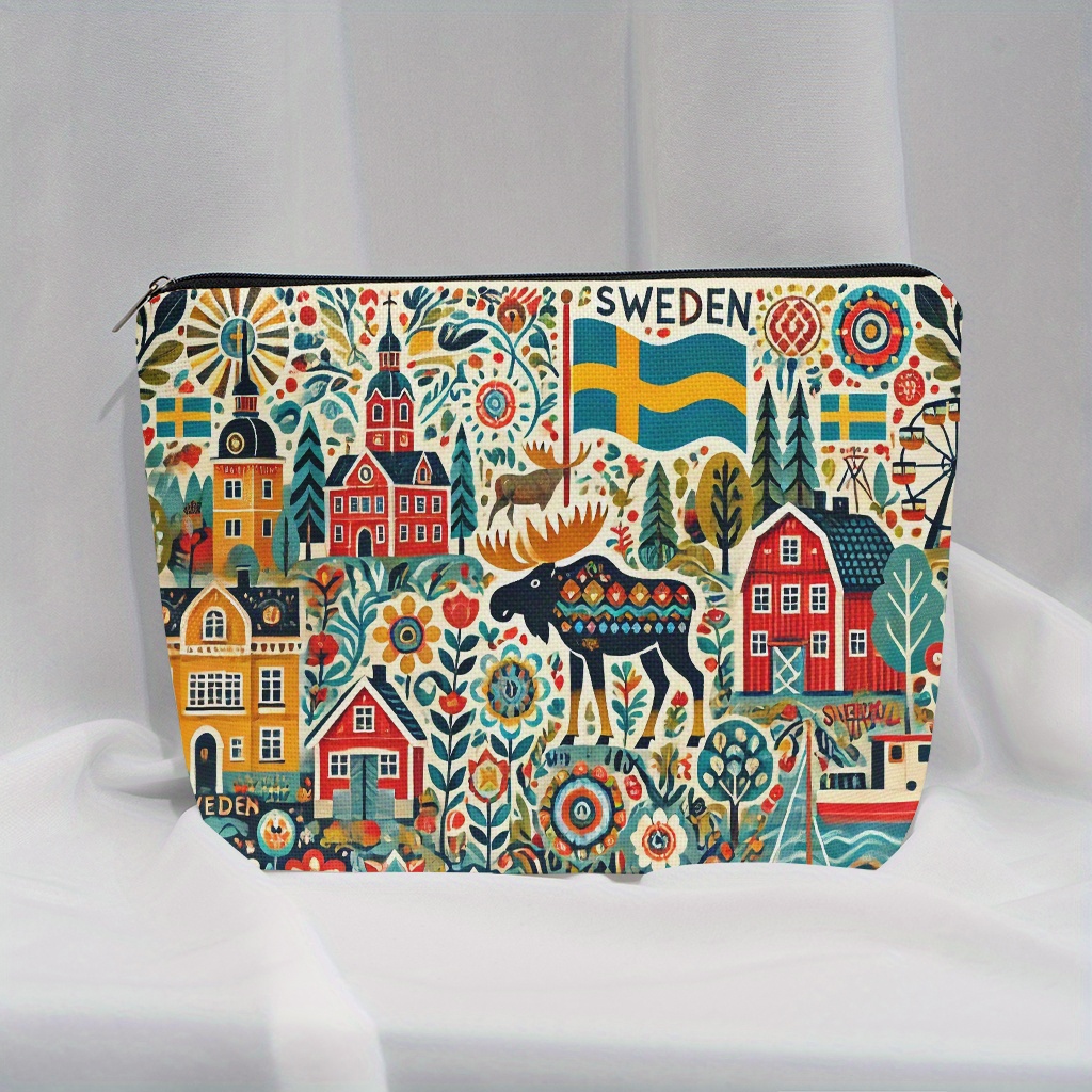 A Sweden themed makeup bag - w - Travel Accessories Jewelry ulasan dan harga
