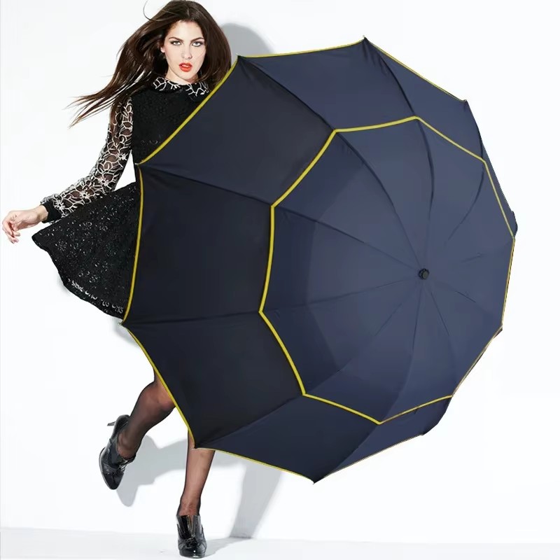 Double Strong Wind Resistant U - Travel Umbrella Compact ulasan dan harga