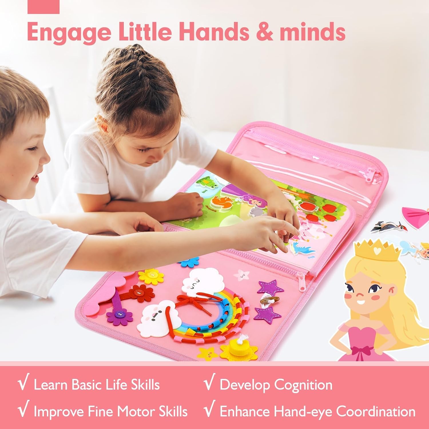 Toddler Busy Board Toys Montes - Travel Accessories For Toddlers ulasan dan harga