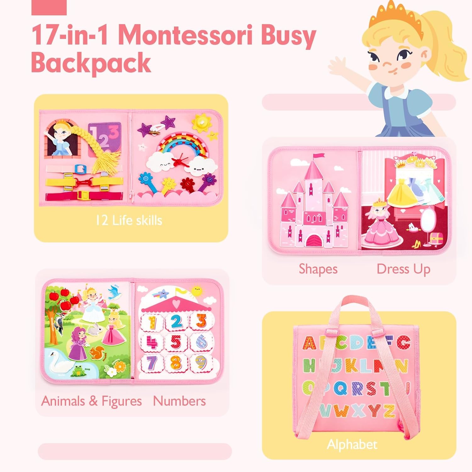 Toddler Busy Board Toys Montes - Travel Accessories For Toddlers ulasan dan harga