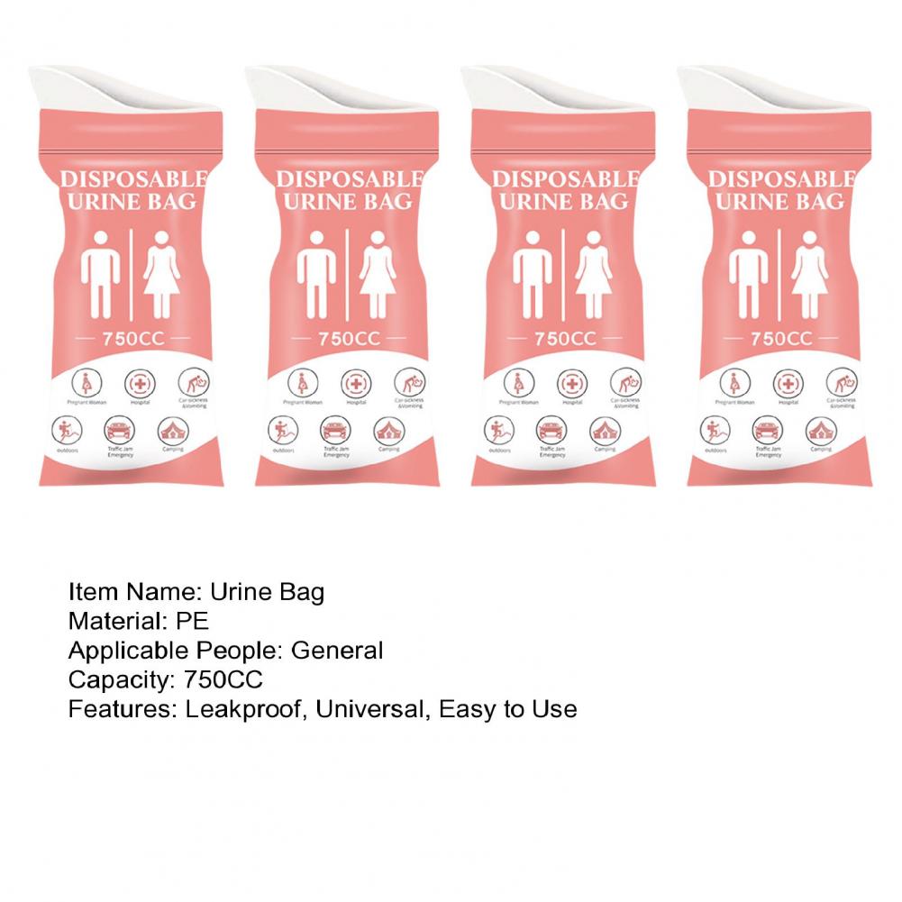 Portable Urine Bag 4pcs 750cc  - First Aid Travel Kit ulasan dan harga