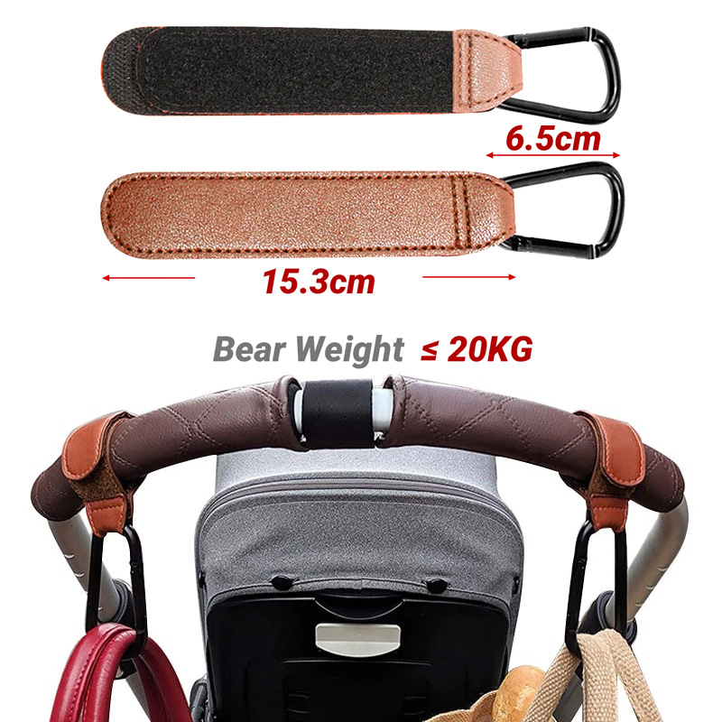 1PCS Baby Stroller Hook PU Lea - Travel Accessories For 1 Year Old ulasan dan harga